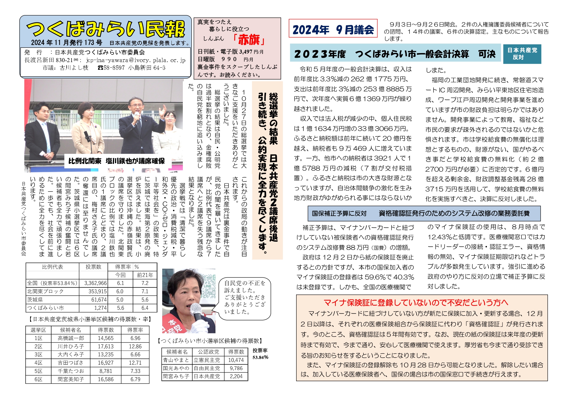 つくばみらい民報2024年11月発行
